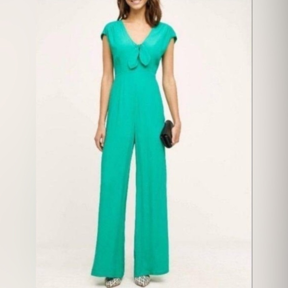 Anthropologie NWT Harlyn Danica Kelly‎ Green Jumpsuit Size Small